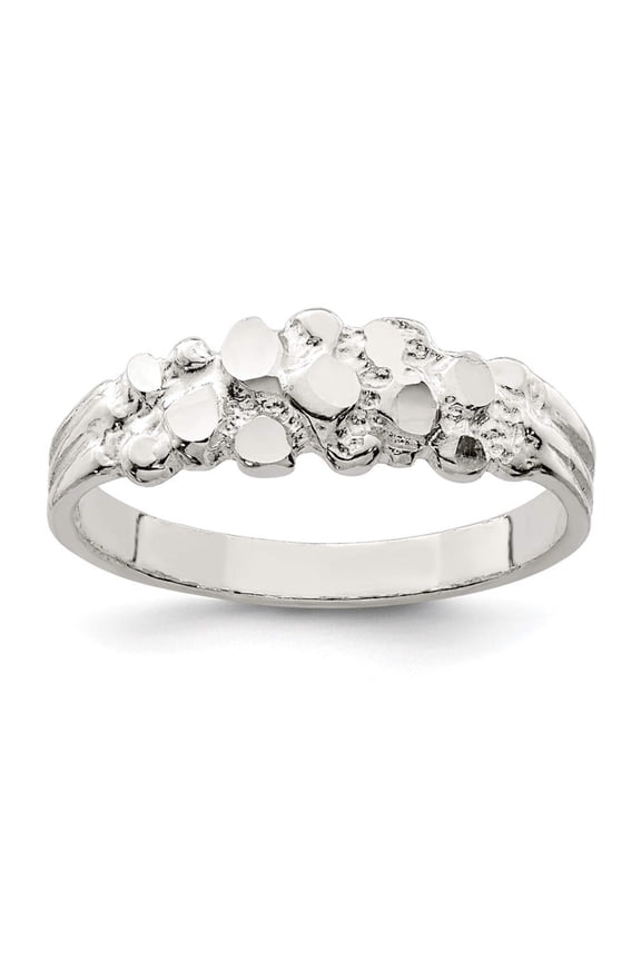 925 Sterling Silver Solid Polished Nugget Ring Size 7 Jewelry Gifts for Women - 1.7 Grams