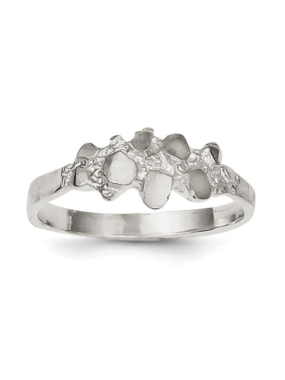 925 Sterling Silver Solid Polished Nugget Ring Size 8 Jewelry Gifts for Women - 1.2 Grams