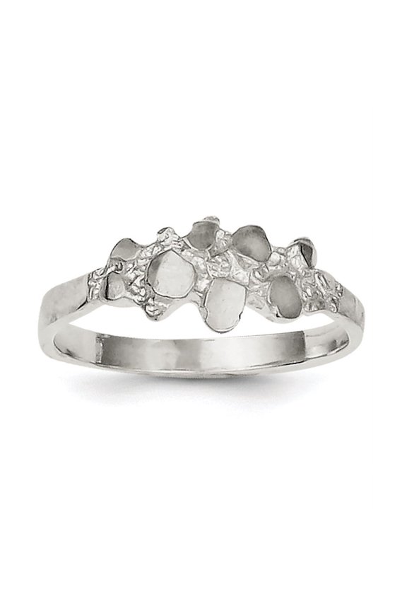 925 Sterling Silver Solid Polished Nugget Ring Size 8 Jewelry Gifts for Women - 1.2 Grams