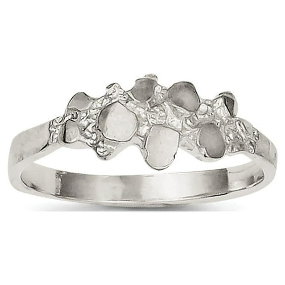 925 Sterling Silver Solid Polished Nugget Ring Size 8 Jewelry Gifts for Women - 1.2 Grams