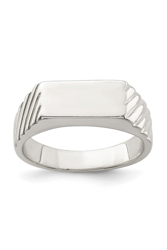 925 Sterling Silver Solid Polished Ring Size 7 6mm Wide Ring for Women - 4.5 Grams