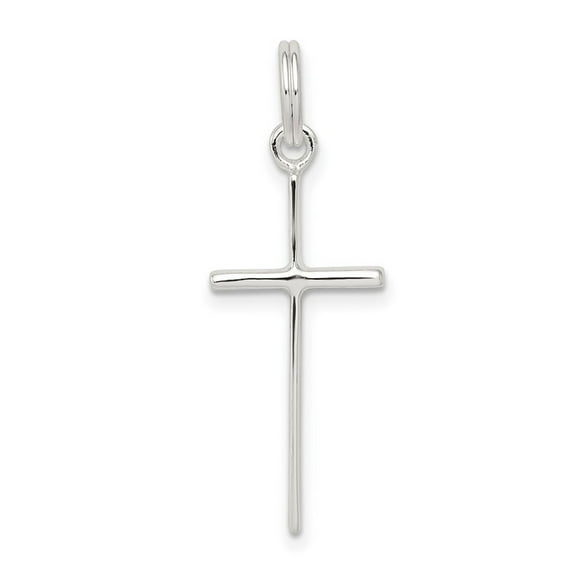 925 Sterling Silver Solid Polished Religious Faith Cross Charm 27x12mm Wide Pendant Necklace for Women