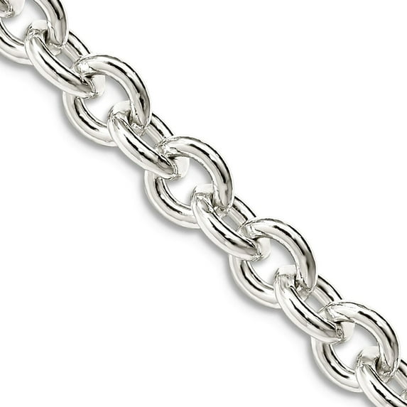 925 Sterling Silver Solid Polished Rolo Chain Necklace 18 Inch 6.1mm Lobster Claw Chain Necklace for Women and Men
