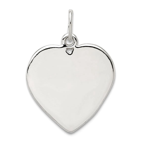 925 Sterling Silver Solid Polished Small Love Heart Charm 20x15mm Wide Pendant Necklace for Women
