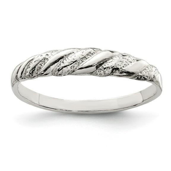 925 Sterling Silver Solid Polished Sparkle Cut Twisted Ring Size 7 Jewelry Gifts for Women