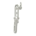thumbnail image 1 of 925 Sterling Silver Solid Polished Trombone Charm 25x5.5mm Wide Pendant Necklace for Women, 1 of 2