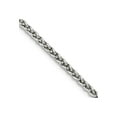 thumbnail image 1 of 925 Sterling Silver Solid Polished Wheat Chain 1.25mm 24 Inch Lobster Claw Chain Necklace for Women and Men, 1 of 2