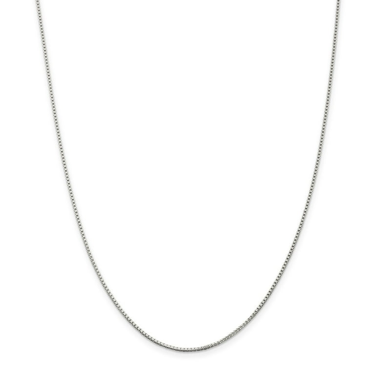Sterling Silver 1.25mm Wide Box Chain w/ Lobster Closure - Various Lengths Sterling Silver 1.25mm Wide Box Chain w/ Lobster Closure - Various Lengths