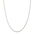thumbnail image 1 of 925 Sterling Silver Solid Rhodium Plated 1.25mm Plain Box Chain w/ Lobster Clasp - 24", 1 of 4