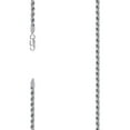 thumbnail image 1 of 925 Sterling Silver Solid Rope Chain Rhodium 4mm Necklace 18 Inch Chain Necklace for Women and Men, 1 of 2