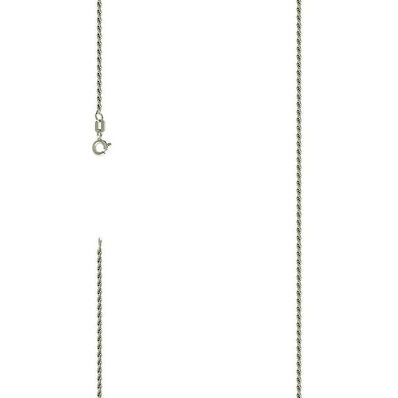 925 Sterling Silver Solid Rope Chain Silver 0.5mm Necklace 24 Inch Chain Necklace for Women and Men