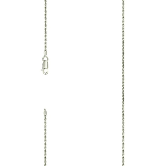 925 Sterling Silver Solid Rope Chain Silver 1.5mm Bracelet 8 Inch Link Bracelet for Women and Men