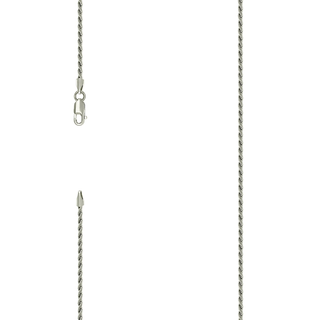 925 Sterling Silver Solid Rope Chain Silver 2mm Anklet 9 Inch Anklet for Women and Men - 3.1 Grams
