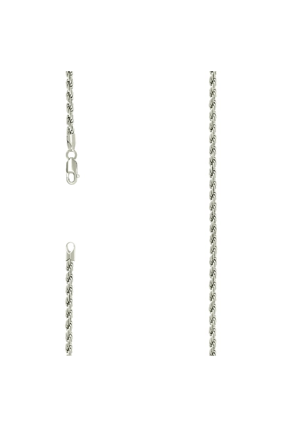 925 Sterling Silver Solid Rope Chain Silver 3.5mm Anklet 9 Inch Anklet for Women and Men
