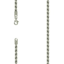 925 Sterling Silver Solid Rope Chain Silver 4.5mm Necklace 24 Inch Chain Necklace for Women and Men