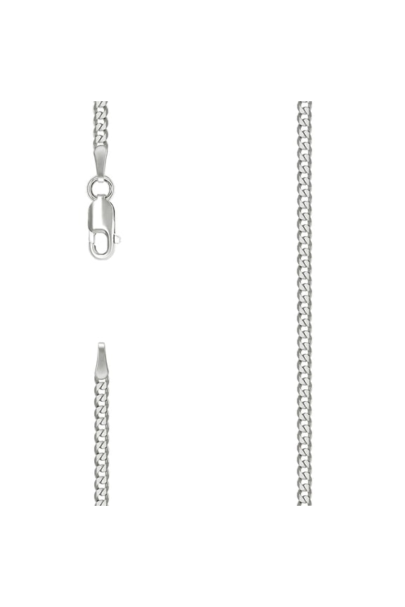 925 Sterling Silver Solid Super Flat Comfort Curb Chain Silver 2.3mm Anklet 9 Inch Anklet for Women and Men