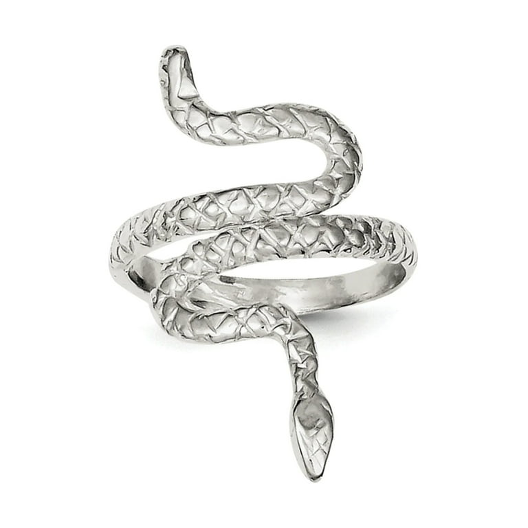 The Three-Headed Serpent Sterling Silver Snake Ring