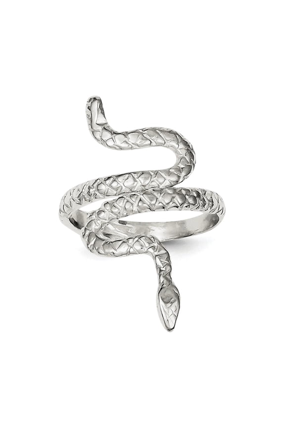 925 Sterling Silver Solid Textured Polished Snake Ring Size 6 Jewelry Gifts for Women - 3.3 Grams