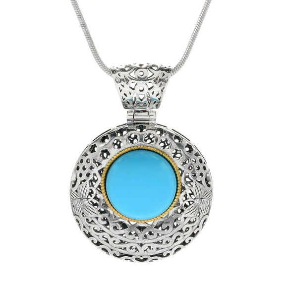 925 Sterling Silver Sonora Beauty Turquoise Pendant
