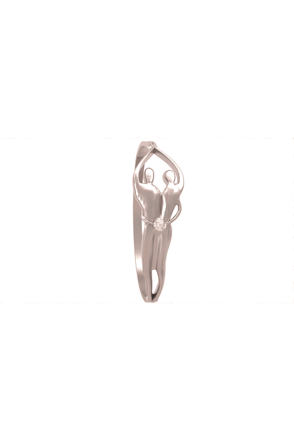925 Sterling Silver Soulmate Ring, Gift for Her, Clear Cubic Zirconia Stone, Size 5