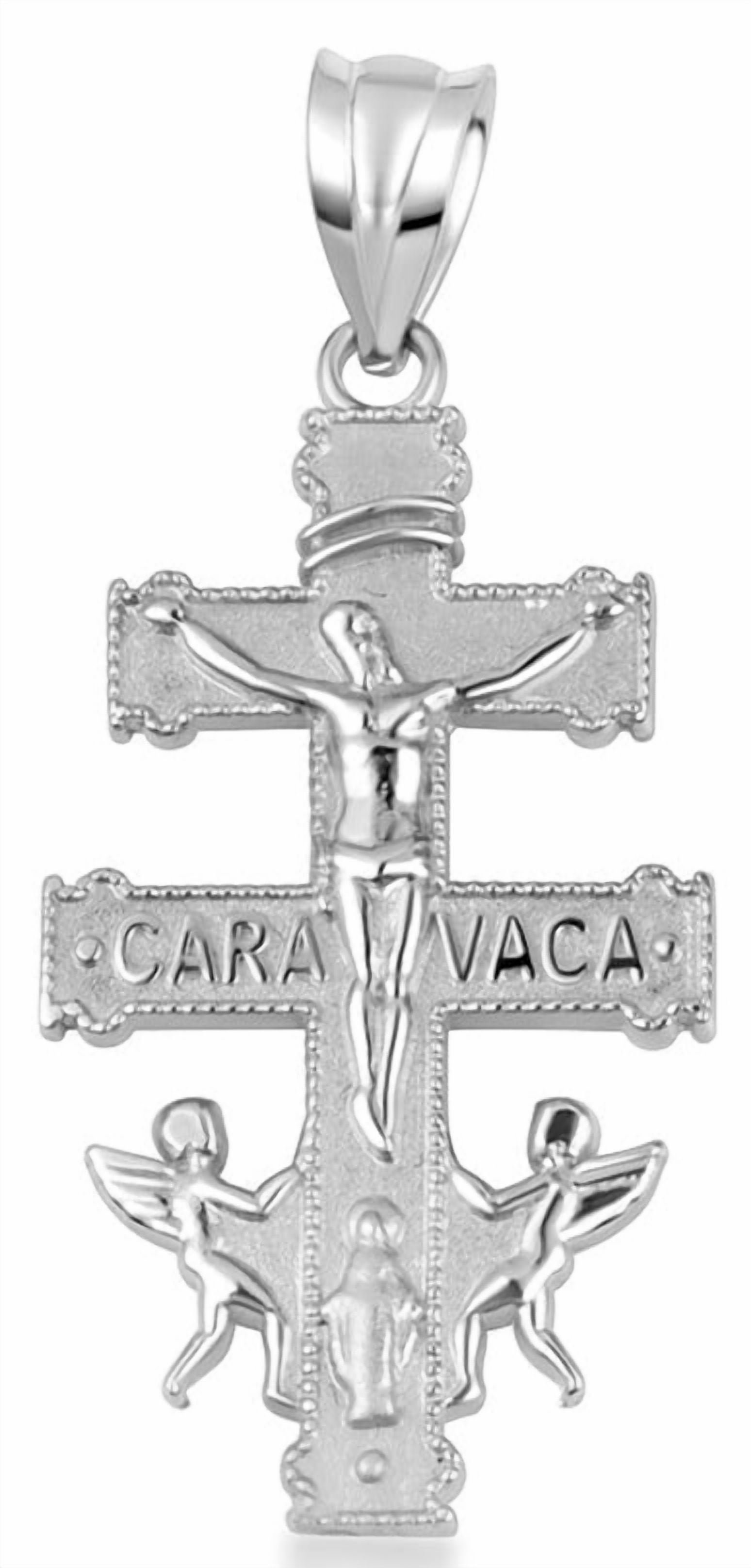 925 Sterling Silver Caravaca Cross Necklace 22/Cruz de Caravaca