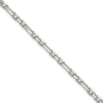 925 Sterling Silver Sparkle-Cut 2mm 3 Short Plus 1 Long Cable Link Chain Necklace 22 Inch Chain Necklace for Women and M
