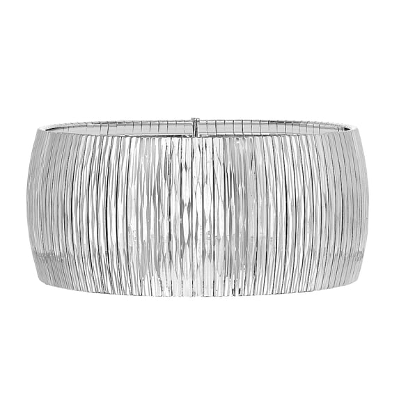 925 Sterling Silver Sparkle-Cut/ Textured Bracelet With Box Clasp 7.25 Inch Link Bracelet for Women