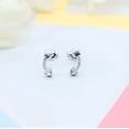 thumbnail image 1 of 925 Sterling Silver Sparkle Star Studs Earrings CZ Diamonds Starburst Stud Minimalist Handmade Studs with Push Back Gift for her, 1 of 8