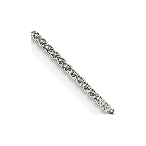 925 Sterling Silver Spiga Wheat Chain Styles Necklace 1.25 mm Round 30 inch