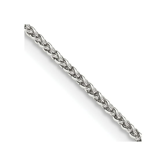 925 Sterling Silver Spiga Wheat Chain Styles Necklace 1.5 mm Round 16 inch