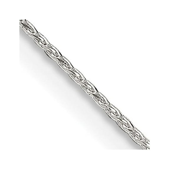 925 Sterling Silver Spiga Wheat Chain Styles Necklace .85 mm Diamond-cut Round 16 inch 0.85