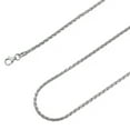thumbnail image 1 of 925 Sterling Silver, Spiga Wheat Diamond Cut Rhodium Chain 1.5mm Necklace - Hypoallergenic and Tarnish Resistant - By Oliver & Navy, 1 of 5