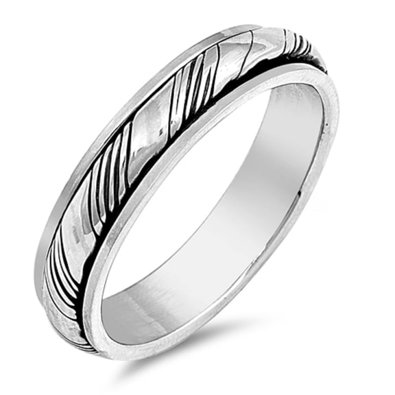 925 Sterling Silver Spinner Band Ring Size 13