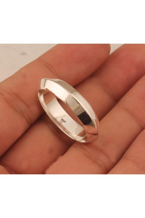 925 Sterling Silver Spinner Ring Handmade Boho Meditation Band, Elegant Rotating Silver Jewelry for Women
