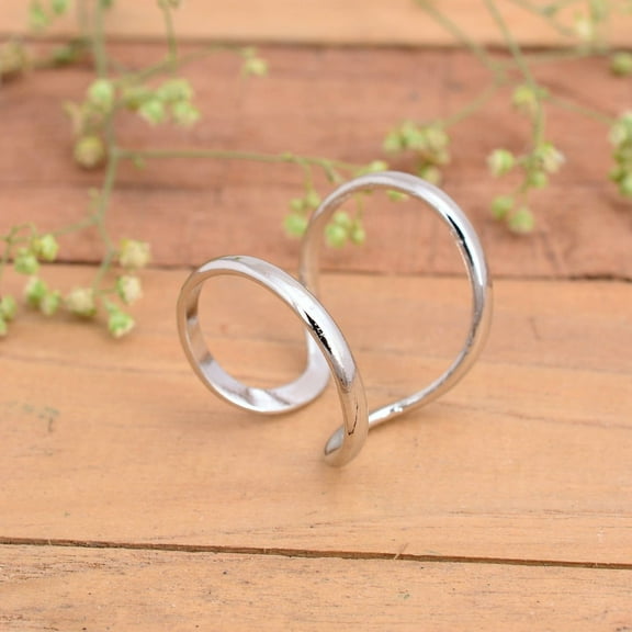 925 Sterling Silver Splint Ring – Adjustable Swan Neck Splint for PIP/DIP Joint Support, Arthritis Relief