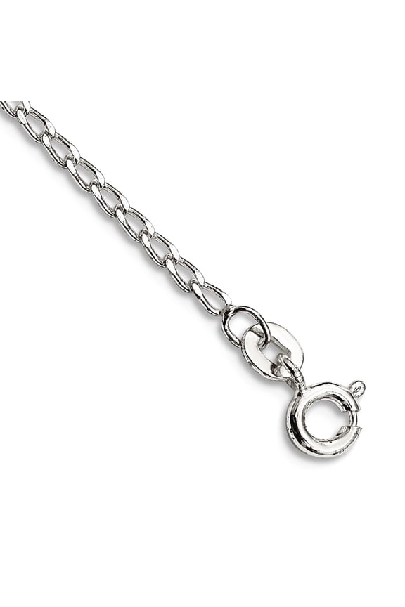 925 Sterling Silver Spring-Ring 1.5mm Open Link Chain Bracelet 7 Inch Link Bracelet for Women and Men