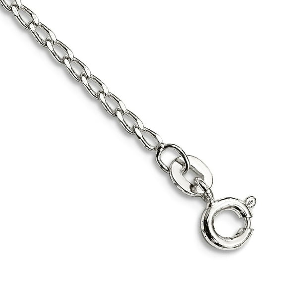 925 Sterling Silver Spring-Ring 1.5mm Open Link Chain Bracelet 9 Inch Link Bracelet for Women and Men