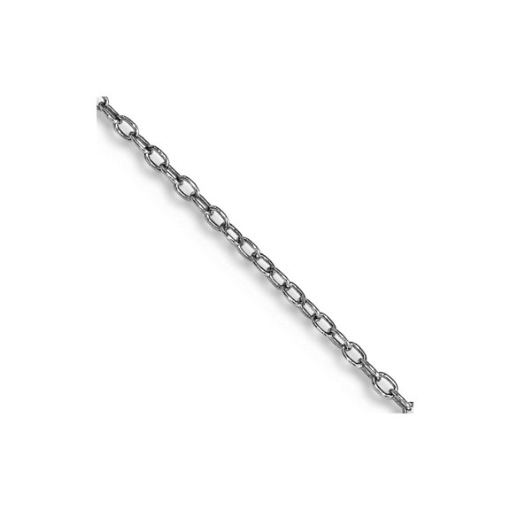 925 Sterling Silver Spring-Ring 1mm Rhodium Plated Cable Chain Necklace 20 Inch Chain Necklace for Women and Men