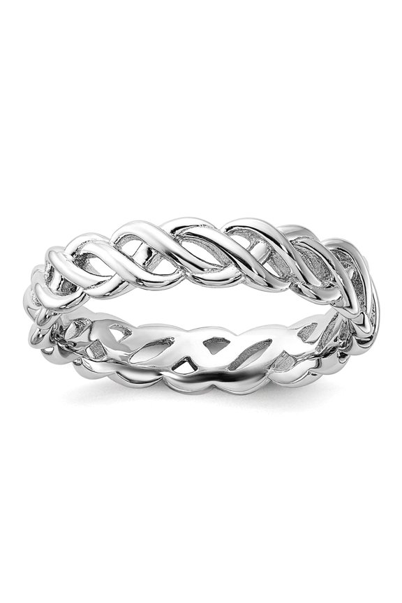 925 Sterling Silver Stackable Carved Band Ring Size 6 Stackable Ring for Women and Men - 3.0 Grams