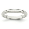 thumbnail image 1 of 925 Sterling Silver Stackable Expressions 3mm Half-Round Band Ring Size 7.5, 1 of 6