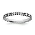 thumbnail image 1 of 925 Sterling Silver Stackable Expressions Antiqued Ring Size: 5; for Adults and Teens; for Women and Men, 1 of 5