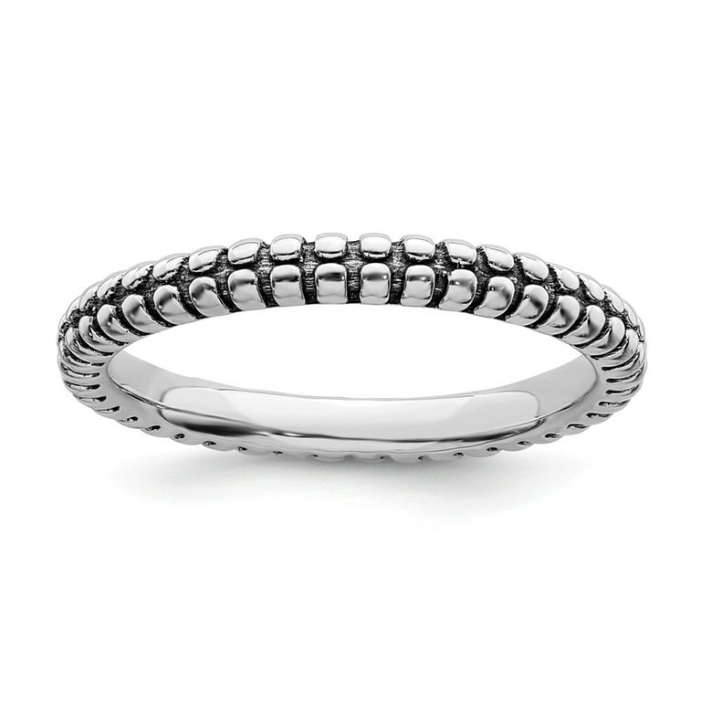 Sterling Silver Stackable Expressions Antiqued Ring Sterling Silver Stackable Expressions Antiqued Ring