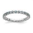 thumbnail image 1 of 925 Sterling Silver Stackable Expressions Aquamarine Ring Size: 6; for Adults and Teens; for Women and Men, 1 of 5