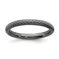 thumbnail image 1 of 925 Sterling Silver Stackable Expressions Black-plated Cable Ring Size: 5; for Adults and Teens; for Women and Men, 1 of 5
