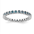 thumbnail image 1 of 925 Sterling Silver Stackable Expressions Blue Topaz Ring Size: 10; for Adults and Teens; for Women and Men, 1 of 5