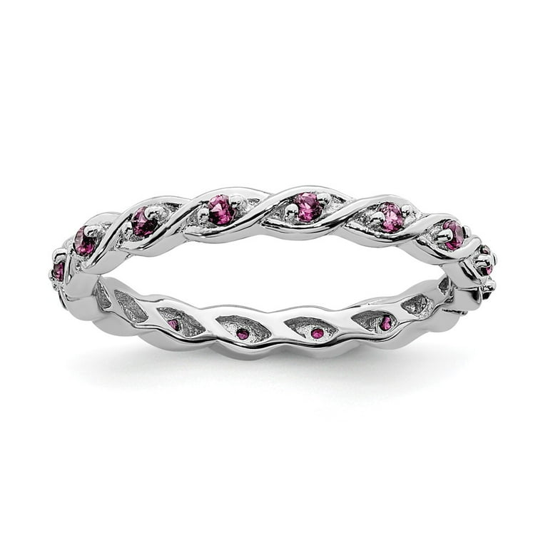 Sterling Silver Stackable Expressions Pink Sapphire Ring Sterling Silver Stackable Expressions Pink Sapphire Ring