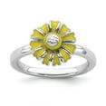 thumbnail image 1 of 925 Sterling Silver Stackable Expressions Daisy Ring Size: 9; for Adults and Teens; for Women and Men, 1 of 5