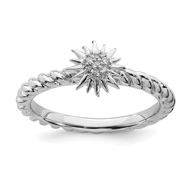 Sterling Silver Stackable Expressions Diamond Star Ring Sterling Silver Stackable Expressions Diamond Star Ring