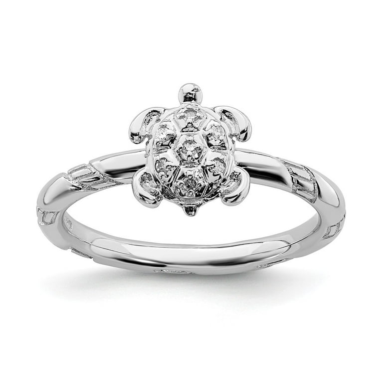 Sterling Silver Stackable Expressions Turtle Ring Sterling Silver Stackable Expressions Turtle Ring