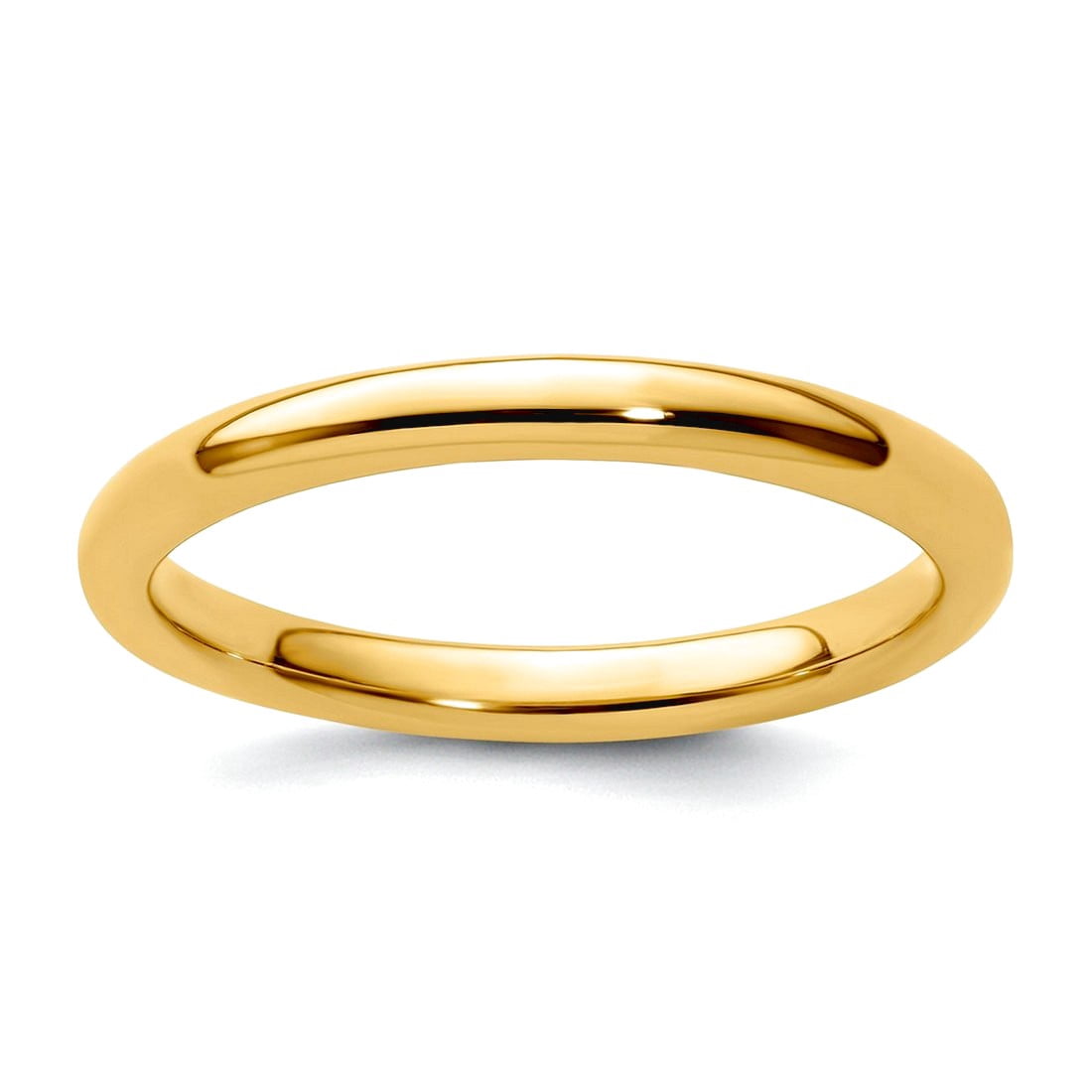 925 Sterling Silver Stackable Gold Plated Polished Ring Size 5 Stackable Ring for Women - 2.3 Grams